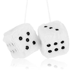 White fuzzy dice for sale  Delivered anywhere in Ireland
