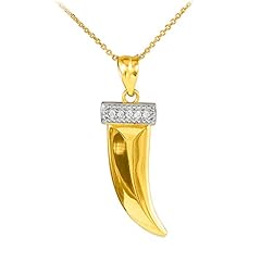 Gold tiger tooth for sale  Delivered anywhere in UK