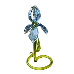 Blue glass iris for sale  Delivered anywhere in USA 