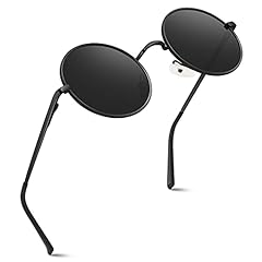 GQUEEN Occhiali da Sole Retro Uomo e Donna Lennon Rotondi Polarizzati in Metallo con Protezione UV400 MEZ1 