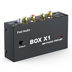 Fosi Audio Box X1 Preamplificatore Phono per Giradischi MM, Mini Preamp Audio Stereo Hi-Fi per Fonografi/Lettori di Dischi, con Cuffia 3.5MM e Uscita RCA, con Alimentazione DC 12V usato  Spedito ovunque in Italia 