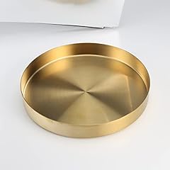 Gold round tray for sale  Delivered anywhere in UK