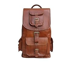 Brown leather backpack for sale  Delivered anywhere in UK
