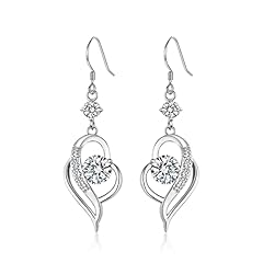 Silver drop earrings for sale  Delivered anywhere in UK