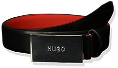 BOSS Hugo Boss Men's Baldwin Plaque Leather Belt Black for sale  Delivered anywhere in USA 