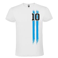 PR Service T-Shirt Uomo Donna Maradona 10 Napoli Argentina Calcio Sport D10S Casual Manica Corta Bianca (XL Uomo, x_l) usato  Spedito ovunque in Italia 