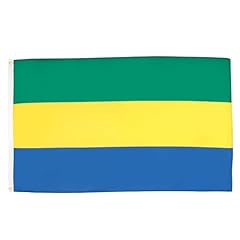 Flag bandiera gabon usato  Spedito ovunque in Italia 