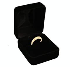 Used, Geff House Velvet Ring Box (Black) for sale  Delivered anywhere in USA 
