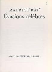 évasions célèbres d'occasion  Livré partout en France