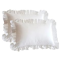1pair white frilled for sale  Delivered anywhere in UK