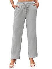 Women linen trousers for sale  Delivered anywhere in UK