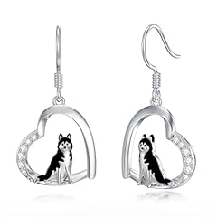 Husky earrings sterling for sale  Delivered anywhere in USA 