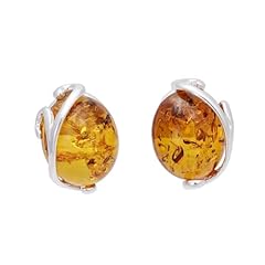 Amber silver earrings for sale  Delivered anywhere in USA 