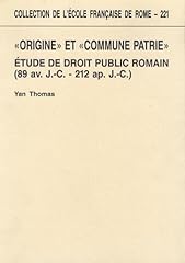 Origine commune patrie d'occasion  Livré partout en France
