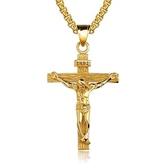 Goowafur collana crocifisso usato  Spedito ovunque in Italia 
