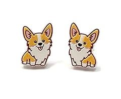 Corgi stud earrings for sale  Delivered anywhere in USA 