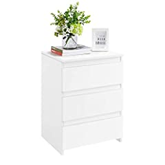 Yaheetech white bedside for sale  Delivered anywhere in Ireland