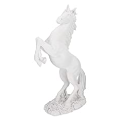 12.40x7.09inch Resin White/Copper Horse Standing Statue, for sale  Delivered anywhere in Canada