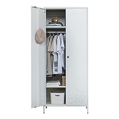 Steel Storage Wardrobe Cabinet with 2 Doors and 2 Freely for sale  Delivered anywhere in USA 