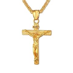 Collana pendente crocifisso usato  Spedito ovunque in Italia 