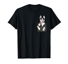 T-shirt con cucciolo di Husky siberiano Maglietta, usato usato  Spedito ovunque in Italia 