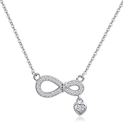 Silver infinity necklace for sale  Delivered anywhere in UK