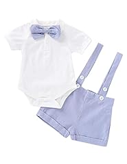 Used, Baby Boy Gentleman Outfits Suits Infant Short Sleeve for sale  Delivered anywhere in UK