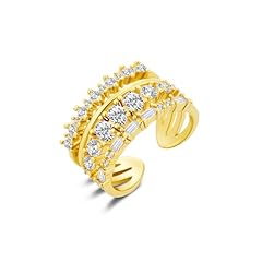 Zirconia gold rings for sale  Delivered anywhere in UK