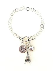 Paris charm bracelet for sale  Delivered anywhere in USA 