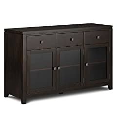 Used, SIMPLIHOME Cosmopolitan SOLID WOOD 54 inch Wide Contemporary for sale  Delivered anywhere in USA 