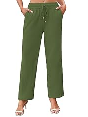 Women linen trousers for sale  Delivered anywhere in UK
