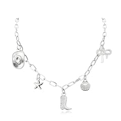 Silver charm necklace for sale  Delivered anywhere in USA 