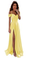 Satin yellow bridesmaid for sale  Delivered anywhere in USA 