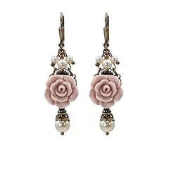 Resin rose earrings for sale  Delivered anywhere in USA 