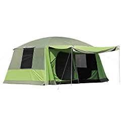 Outsunny Two Room Dome Tent w/Porch for 4-8 Man, Camping for sale  Delivered anywhere in UK