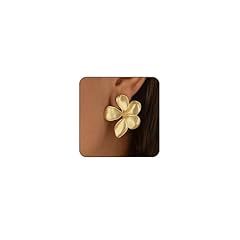 Gold flower stud for sale  Delivered anywhere in USA 