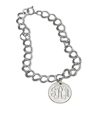 Monogrammed charm bracelet for sale  Delivered anywhere in USA 