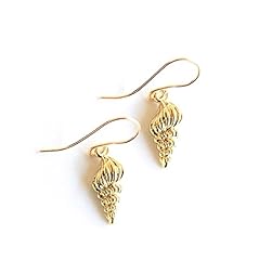 Gold seashell dangle for sale  Delivered anywhere in USA 