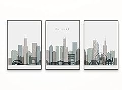Chicago skyline wall for sale  Delivered anywhere in USA 