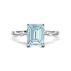 Aquamarine emerald cut for sale  Delivered anywhere in UK