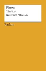 Theätet griechisch deutsch d'occasion  Livré partout en France