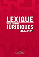 Lexique termes juridiques d'occasion  Livré partout en France