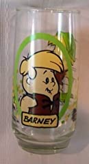 Pizza Hut The Flintstone Kids 1986 Barney Glass for sale  Delivered anywhere in USA 