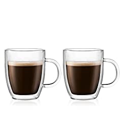 Bodum Bistro Coffee Mug, 10 Ounce (2-Pack), Clear for sale  Delivered anywhere in USA 