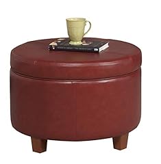 Homepop round leatherette for sale  Delivered anywhere in USA 