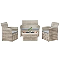 Grey rattan garden for sale  Delivered anywhere in UK