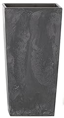 Large Tall Square Planter Marble Charcoal Grey Plant for sale  Delivered anywhere in UK