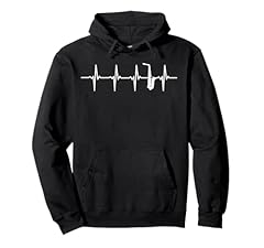 Saxophone heartbeat hoodie for sale  Delivered anywhere in USA 