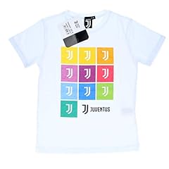 JUVENTUS Maglietta T-Shirt Bianca con Loghi su Sfondi Multiclore - Bambino - 100% Originale - 100% Prodotto Ufficiale - Collezione 2020/2021 - Scegli la Taglia (12 Anni) usato  Spedito ovunque in Italia 