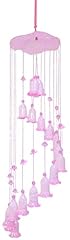 Pink glass bell for sale  Delivered anywhere in USA 